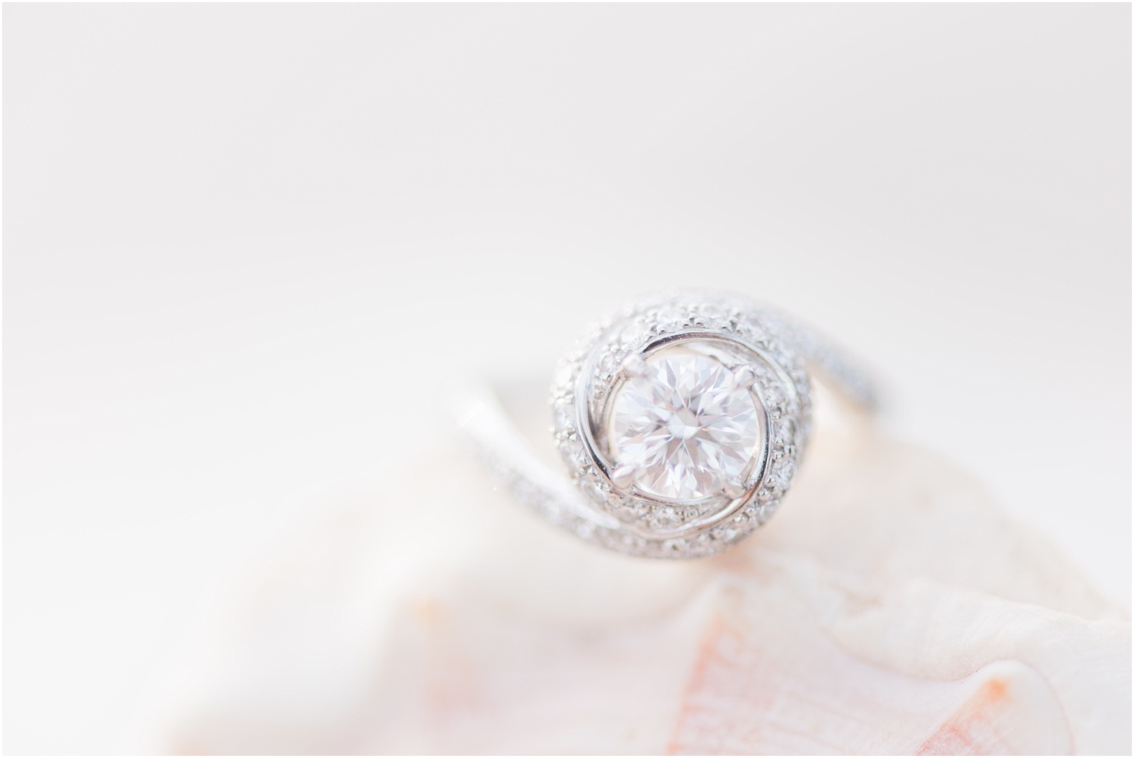 An engagement ring at the Whalehead Club