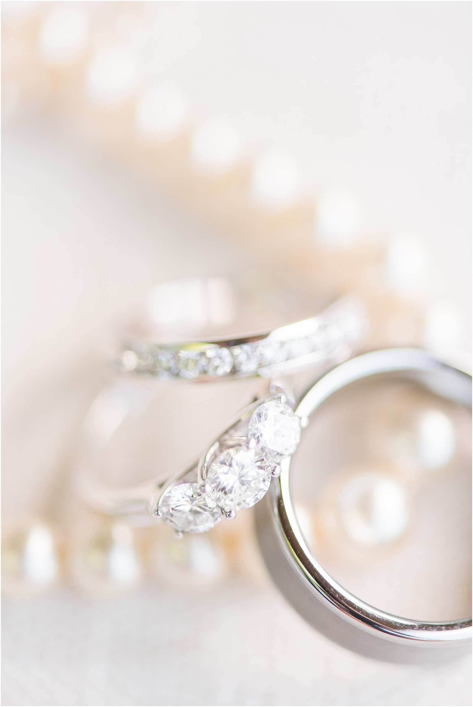 close up detail of wedding rings at Starlight Meadow