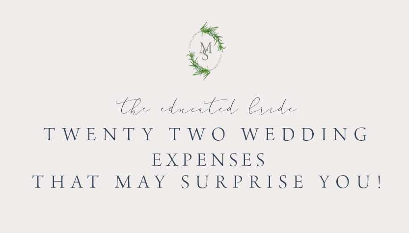 stock photograph of twenty two wedding expenses that may surprise you