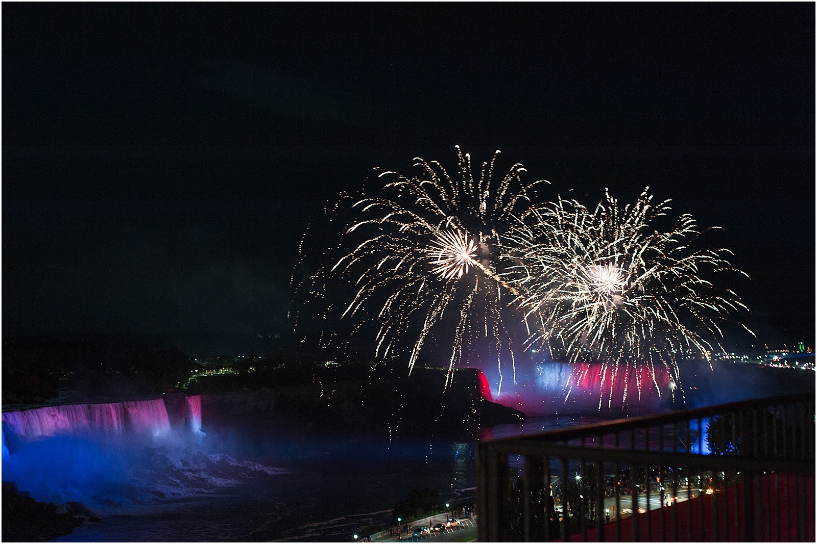 Firework display at Niagara Falls, Ontario, Canada